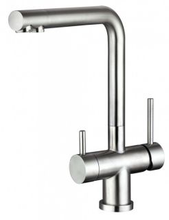 Смеситель для кухни Florentina Арес с подключением под фильтр нержавеющая сталь